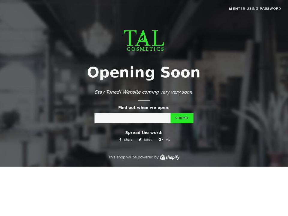 talcosmetics.com shopify website screenshot