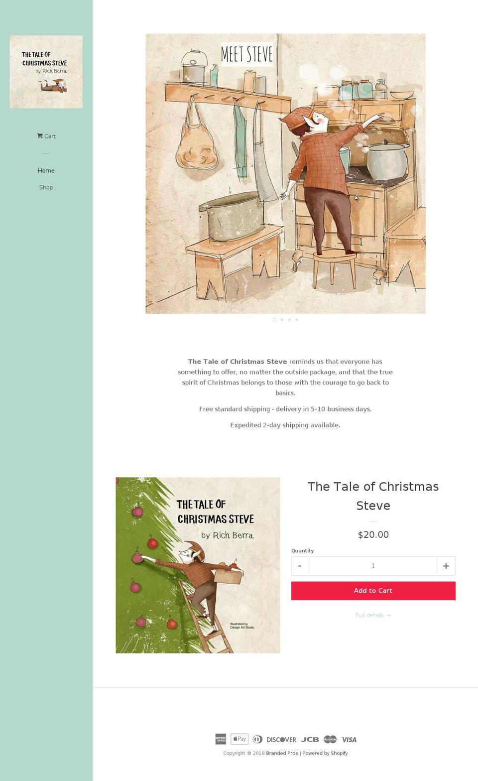 taleofchristmassteve.com — Shopify storefront screenshot
