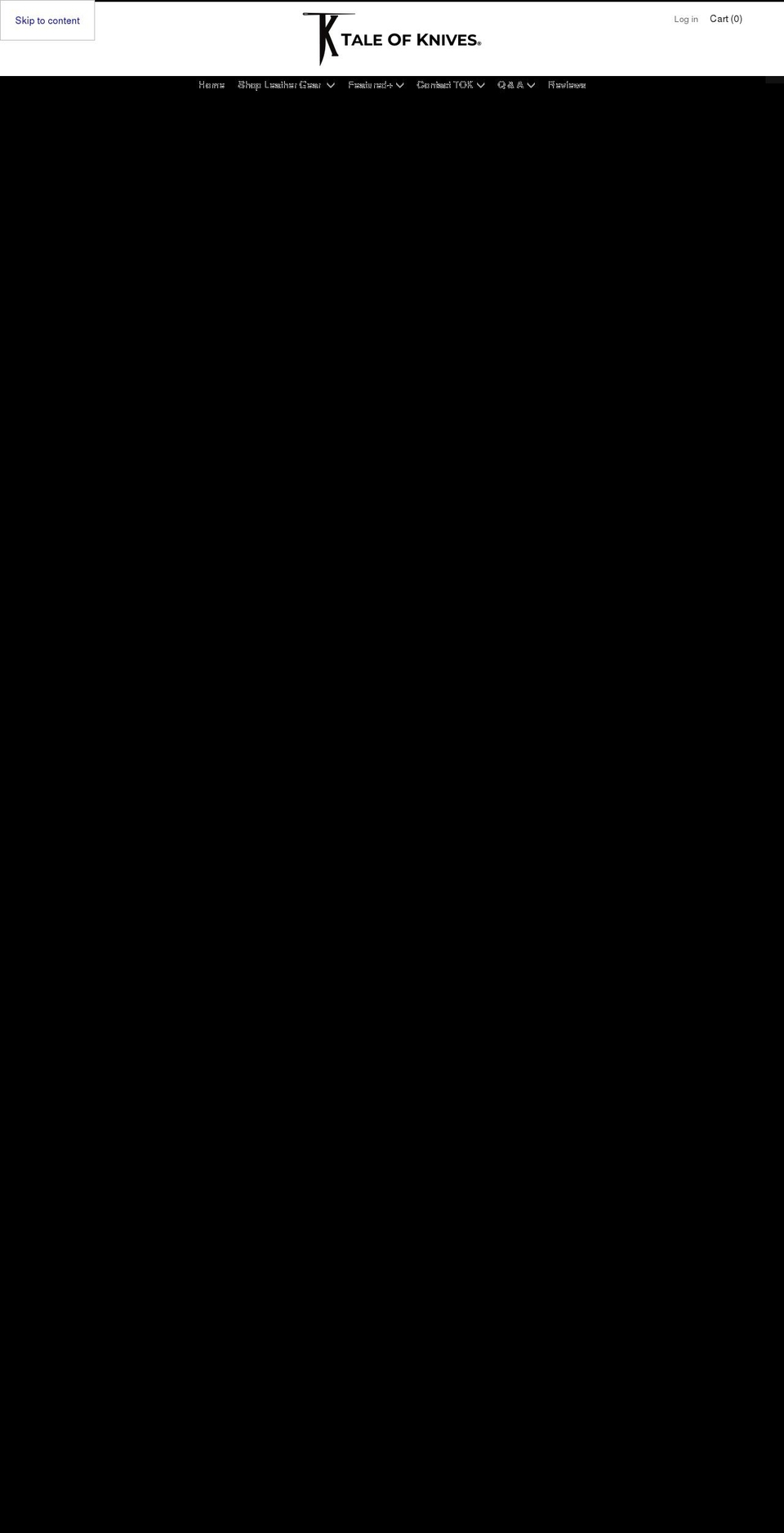 taleofknives.com shopify website screenshot