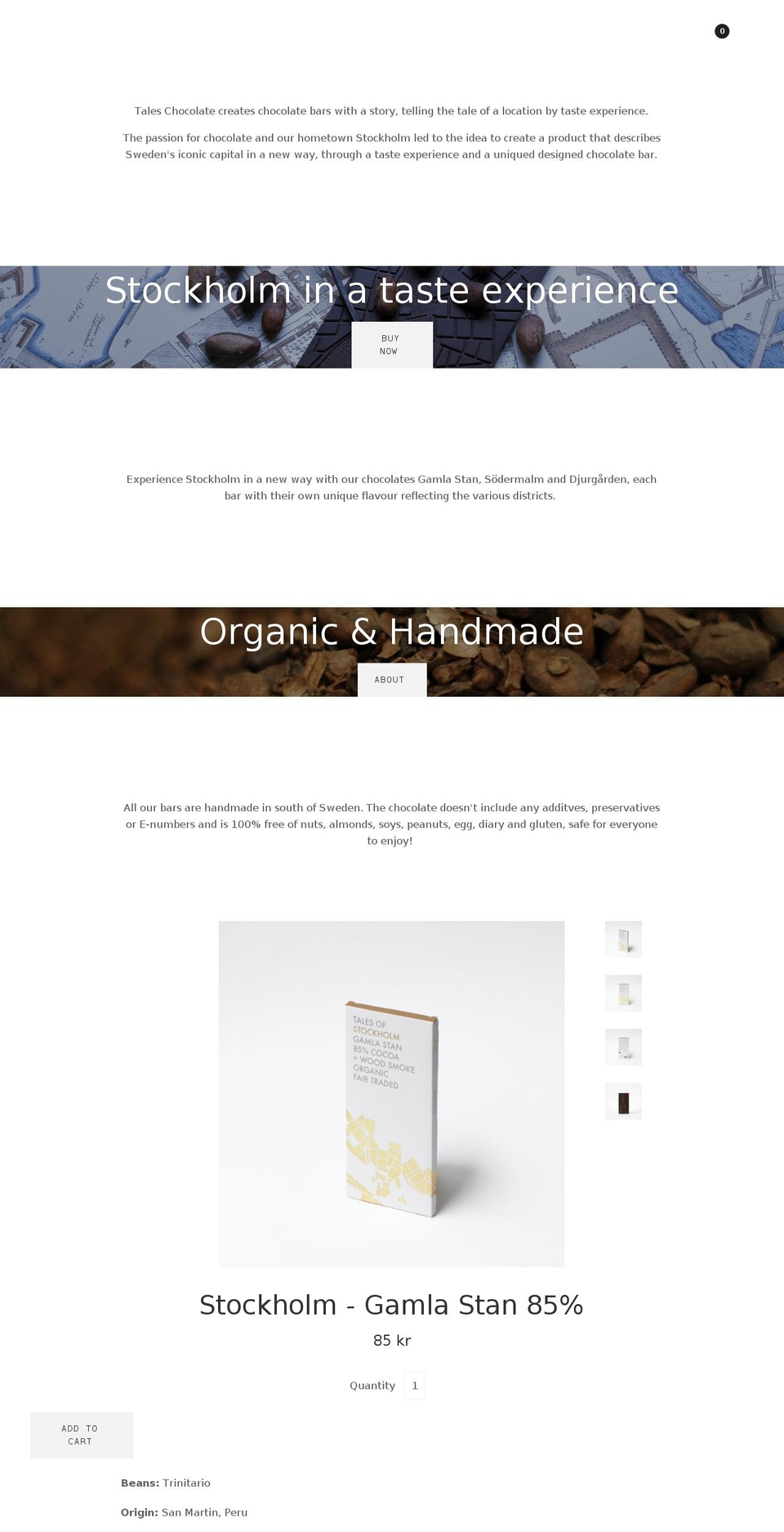 taleschocolate.com shopify website screenshot