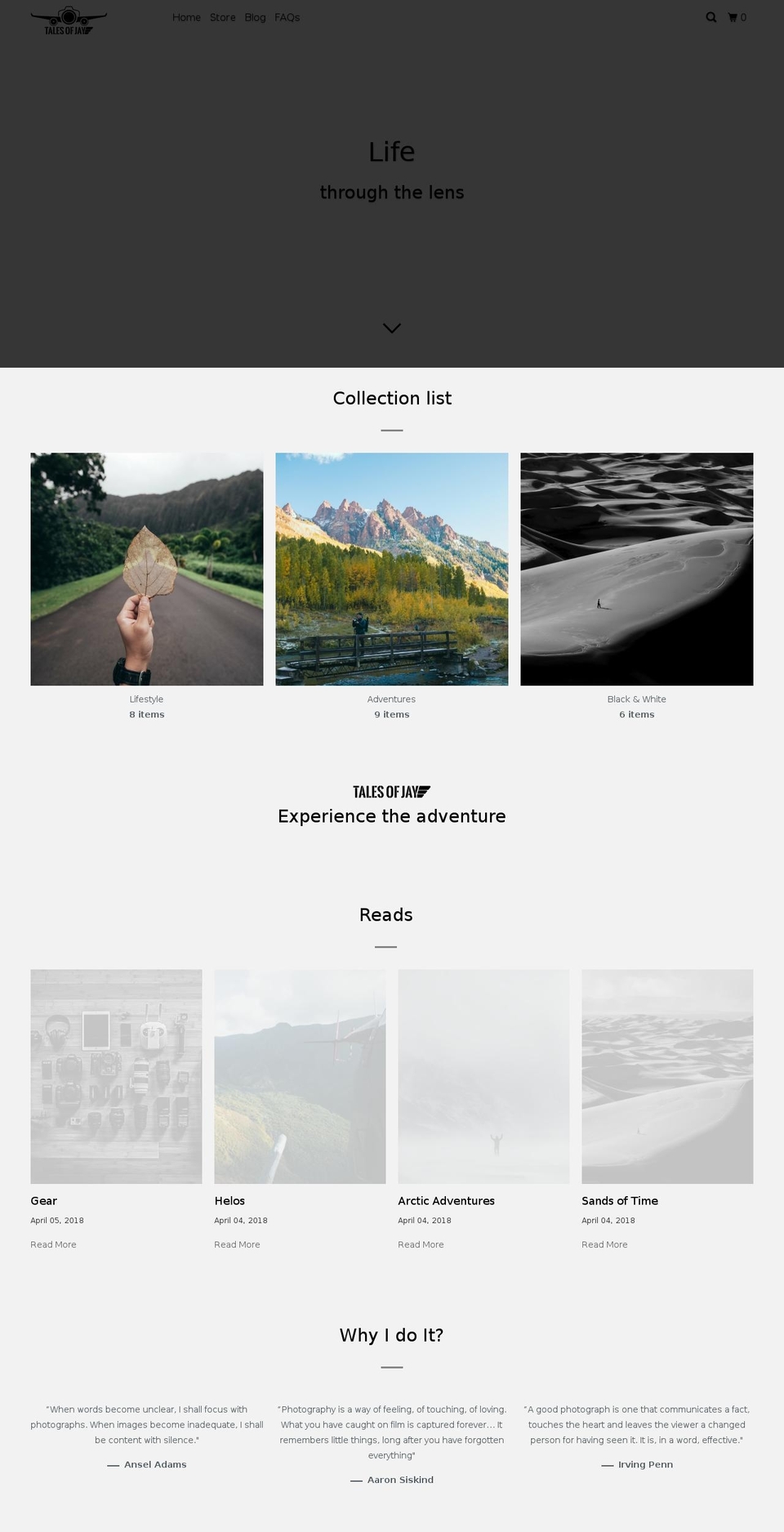talesofjay.com — Shopify storefront screenshot