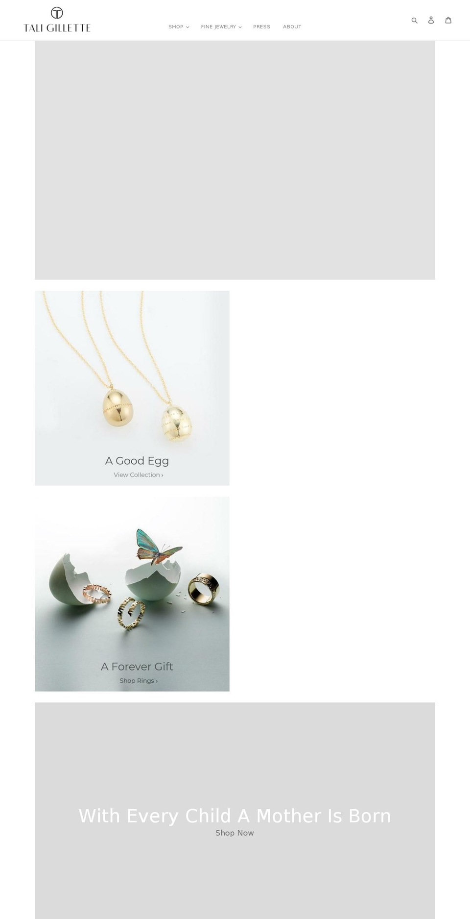 Copy of Tali Gillette Website - Published Jul 6... Shopify theme site example taligillette.com