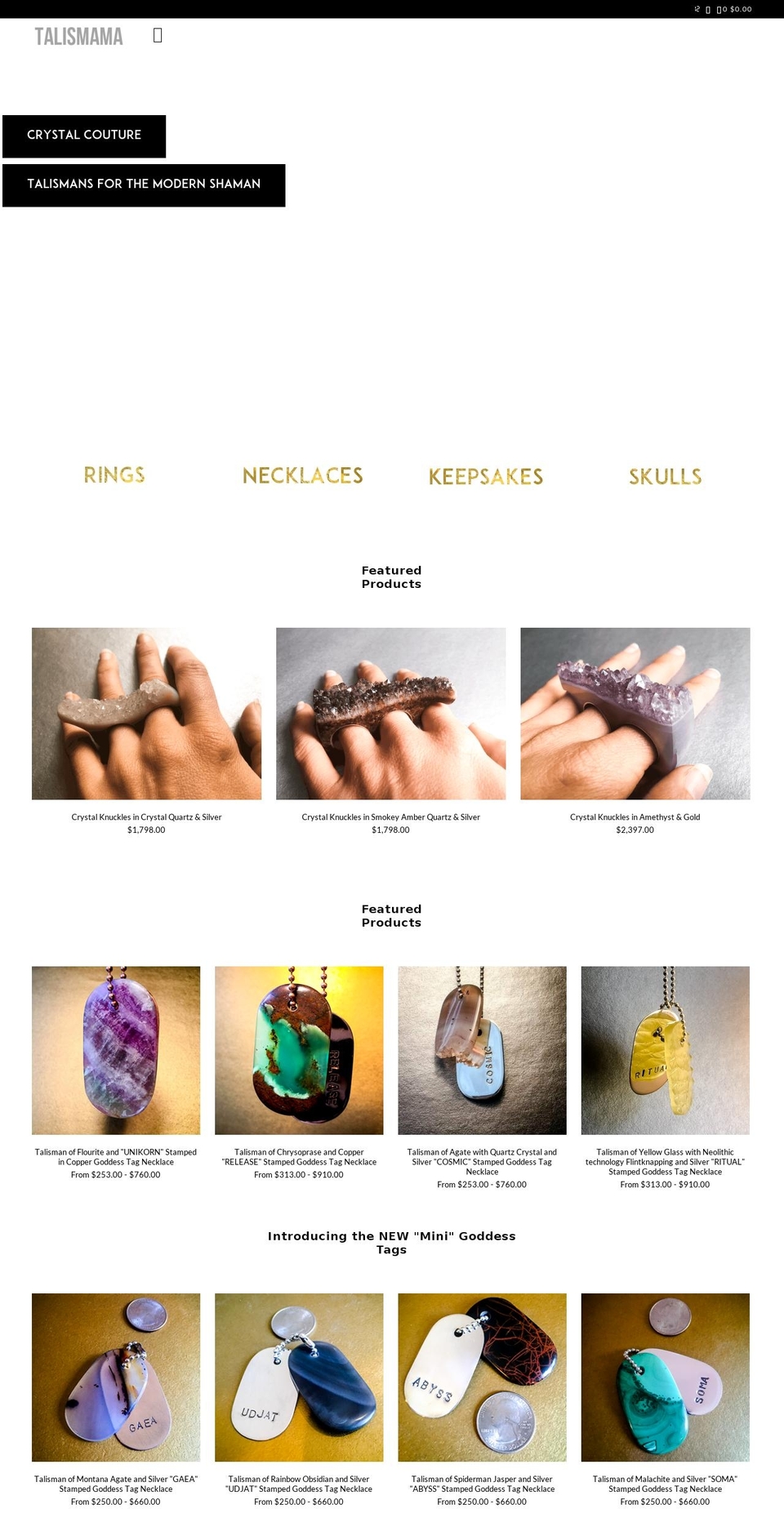 talismama.life shopify website screenshot