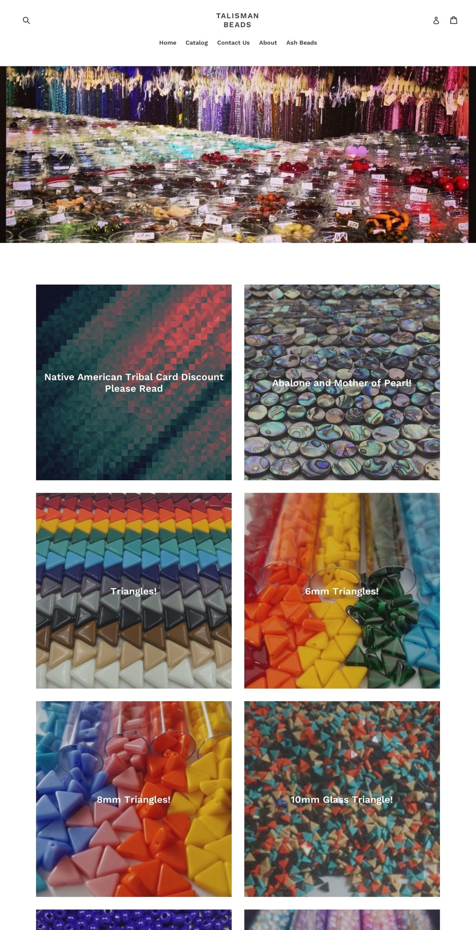 talisman-beads.com — Shopify storefront screenshot