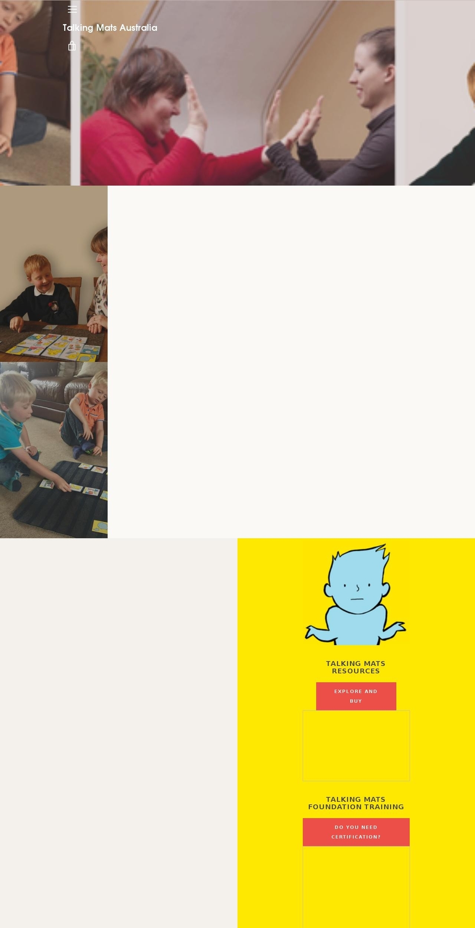 talkingmatsaustralia.com.au shopify website screenshot