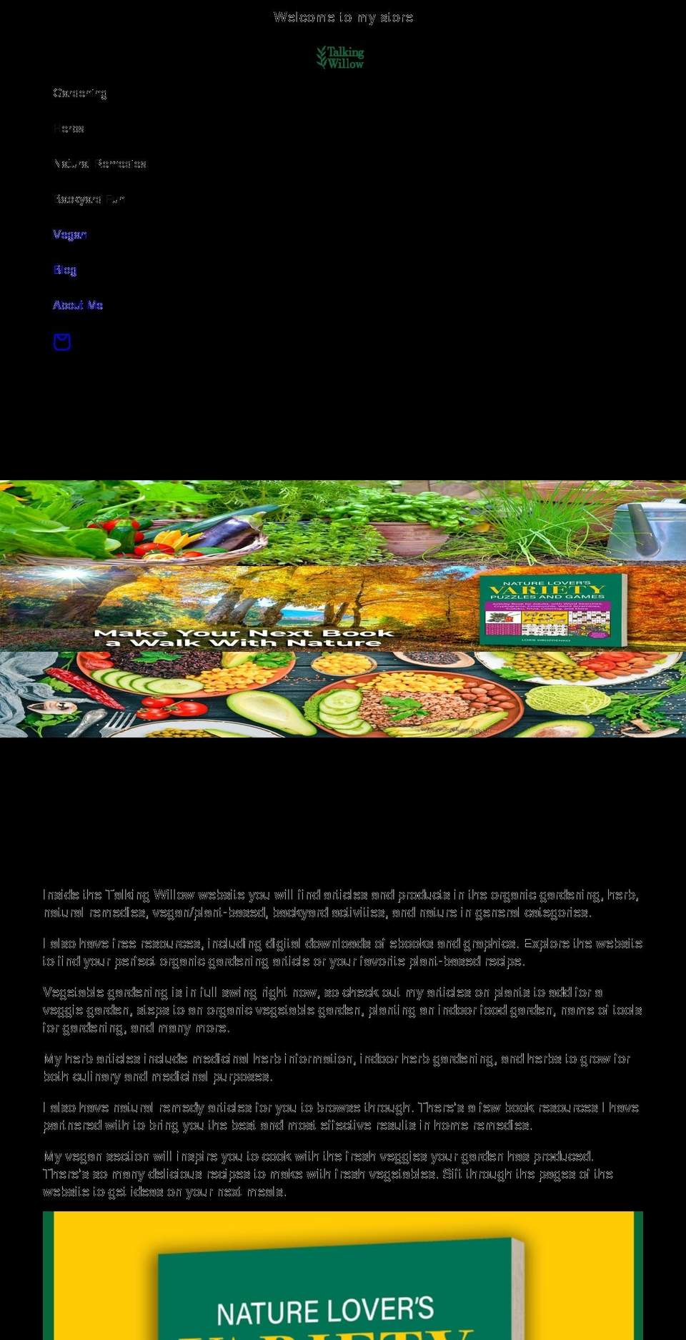 talkingwillow.com shopify website screenshot