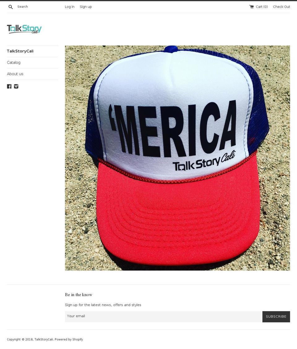 talkstorycali.com shopify website screenshot