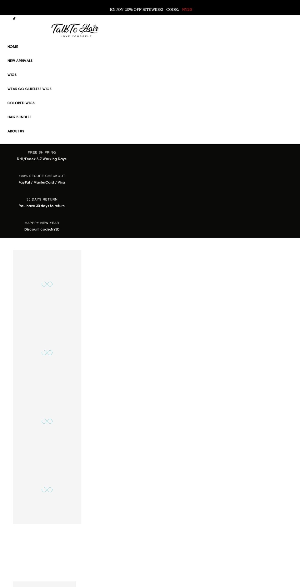 talktohair.com shopify website screenshot