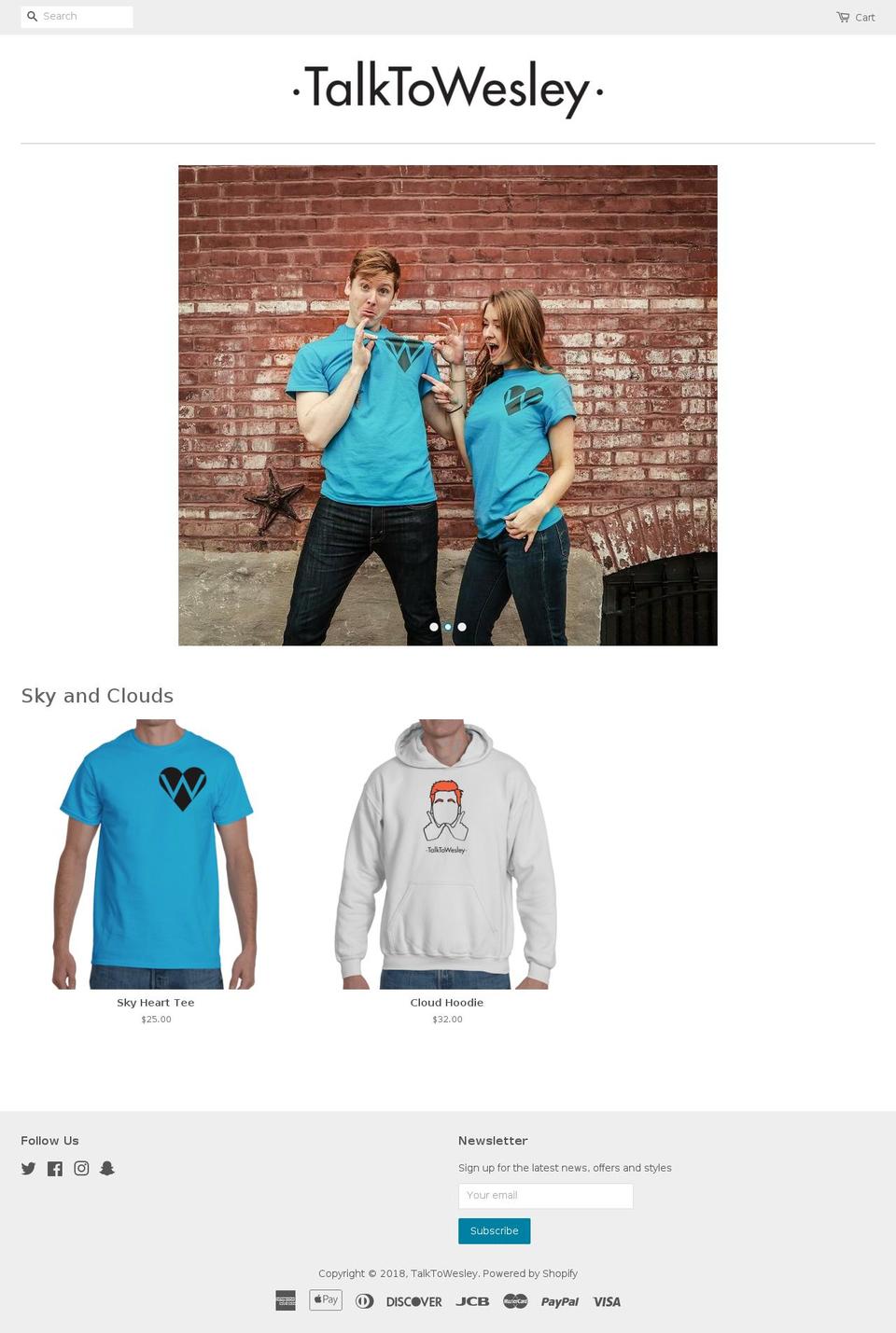 talktowesley.com — Shopify storefront screenshot