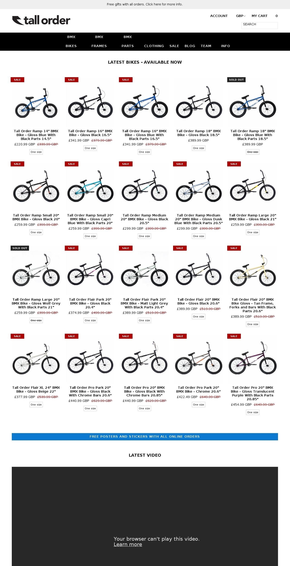 tall-order-bmx.myshopify.com — Shopify storefront screenshot