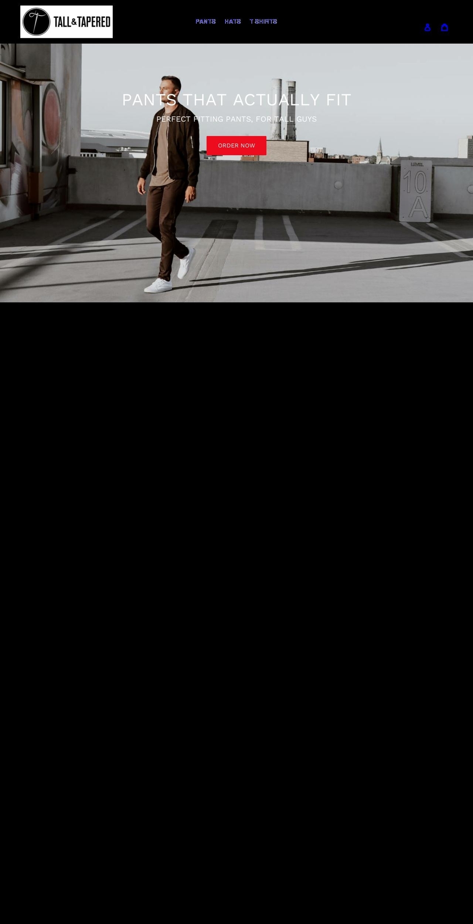 tallandtapered.com shopify website screenshot
