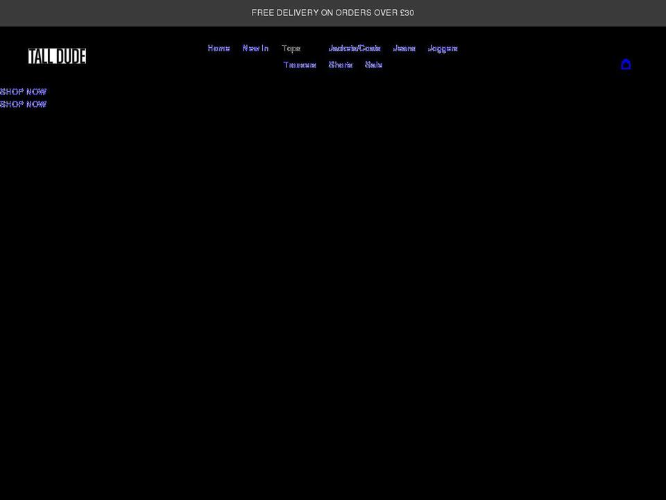 talldude.co.uk shopify website screenshot