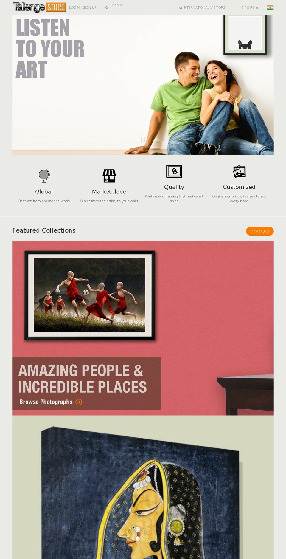 Main Theme with Custom Layouts Shopify theme site example tallenge.com