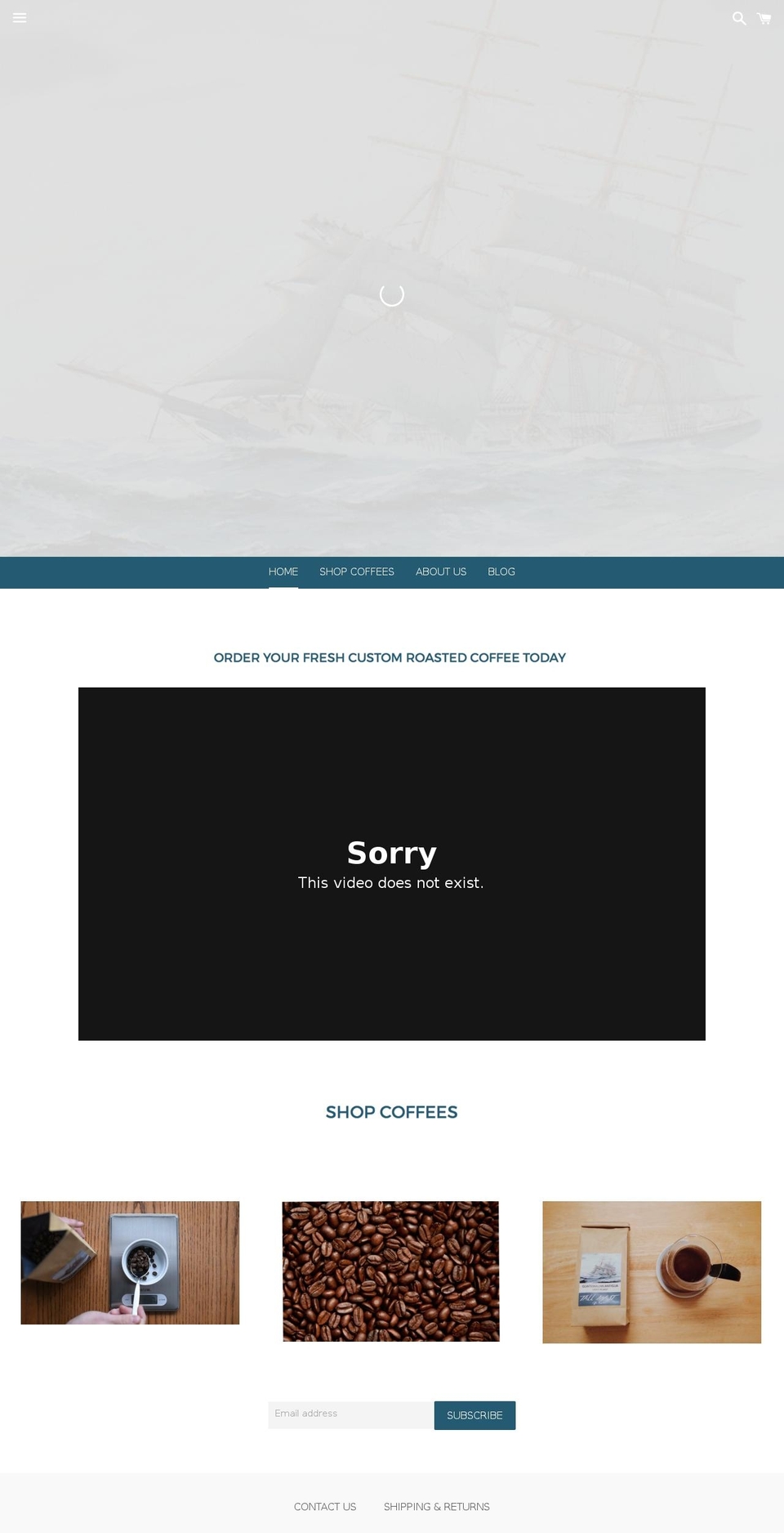 tallmastcoffee.com shopify website screenshot