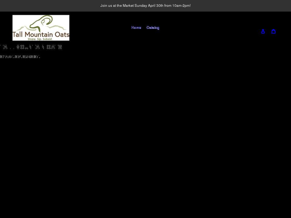 tallmountainoats.com shopify website screenshot