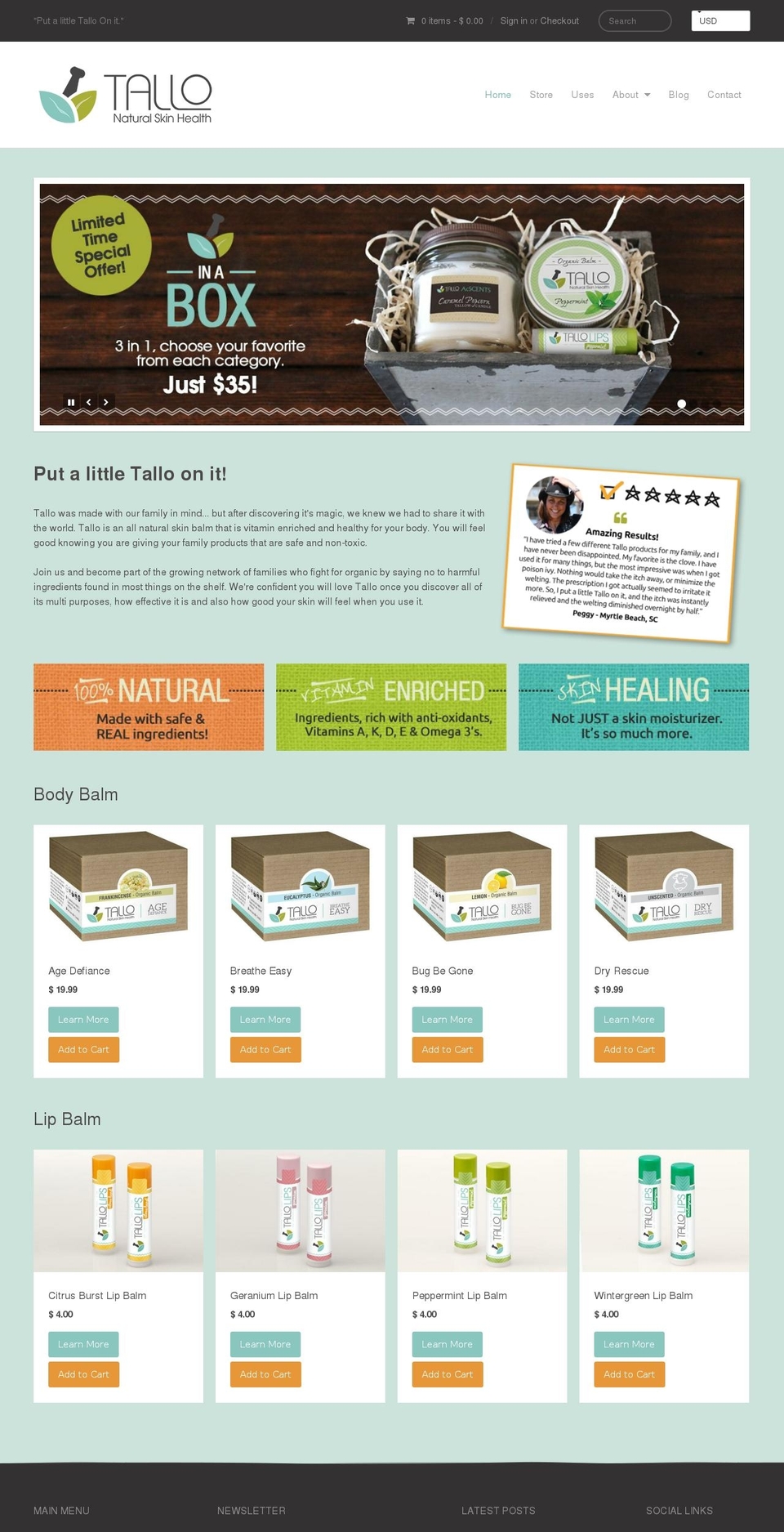 tallohealth.com — Shopify storefront screenshot