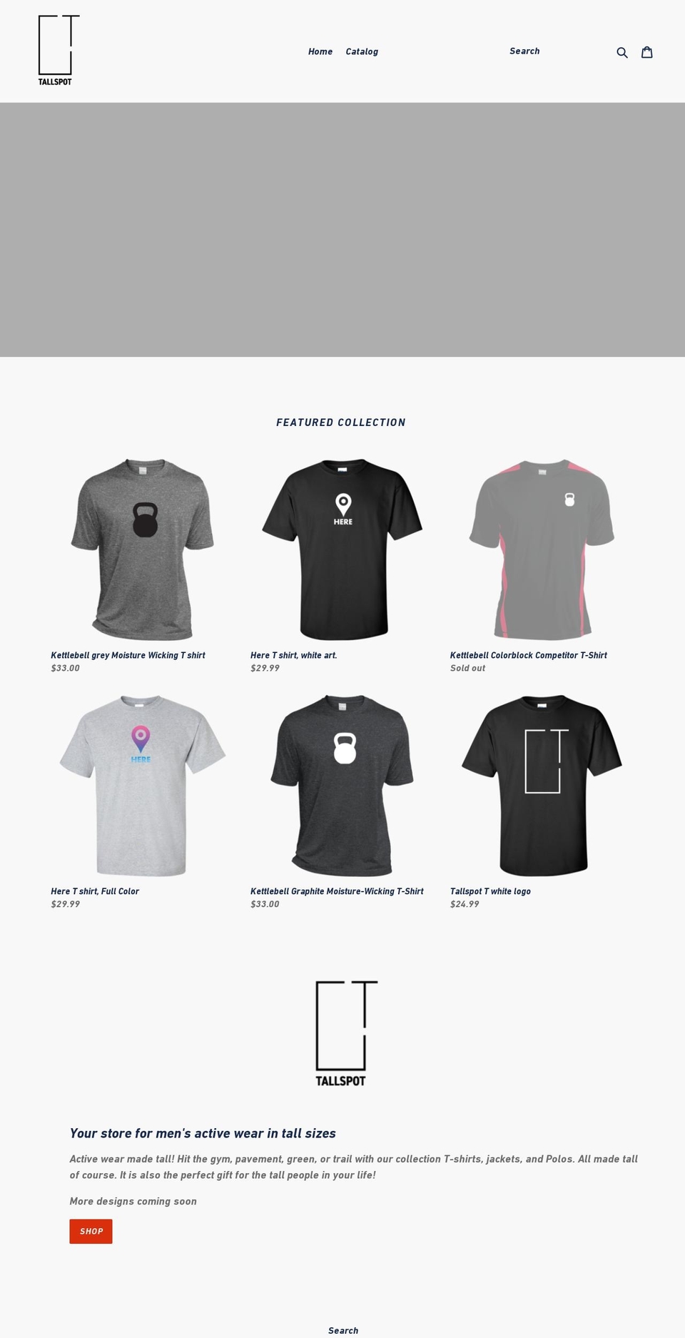 tallspot.com — Shopify storefront screenshot