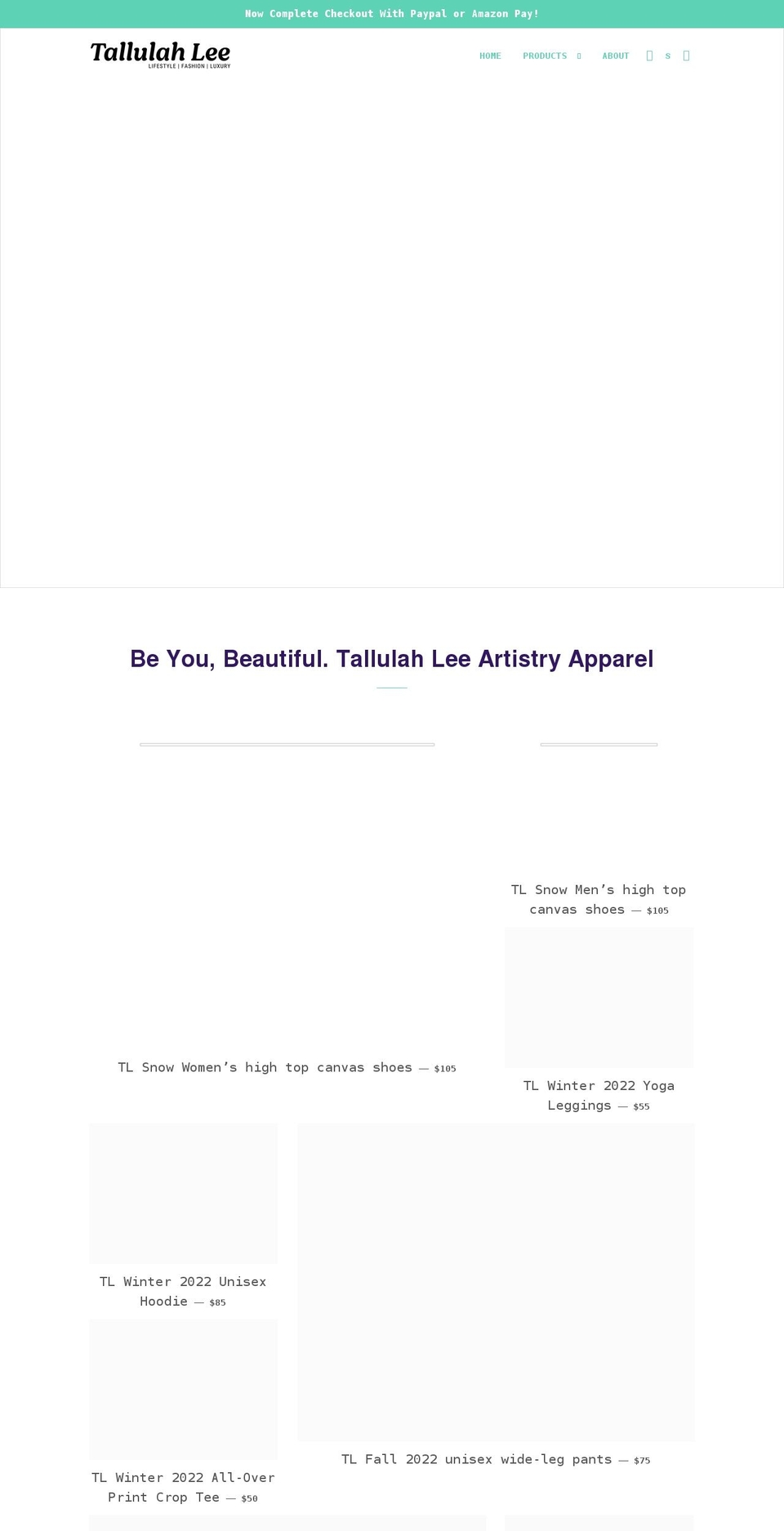 tallulahlee.com shopify website screenshot