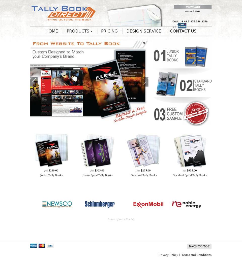 tallybookdirect.com shopify website screenshot