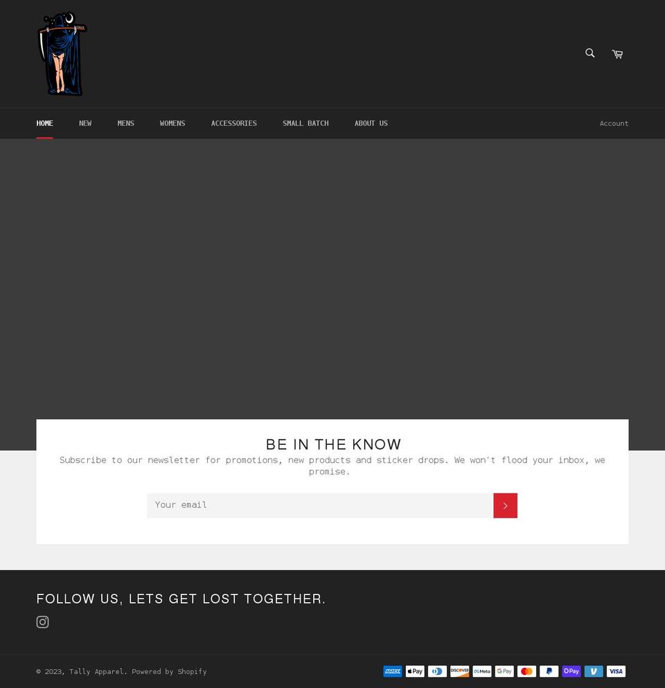 tallystandby.com shopify website screenshot