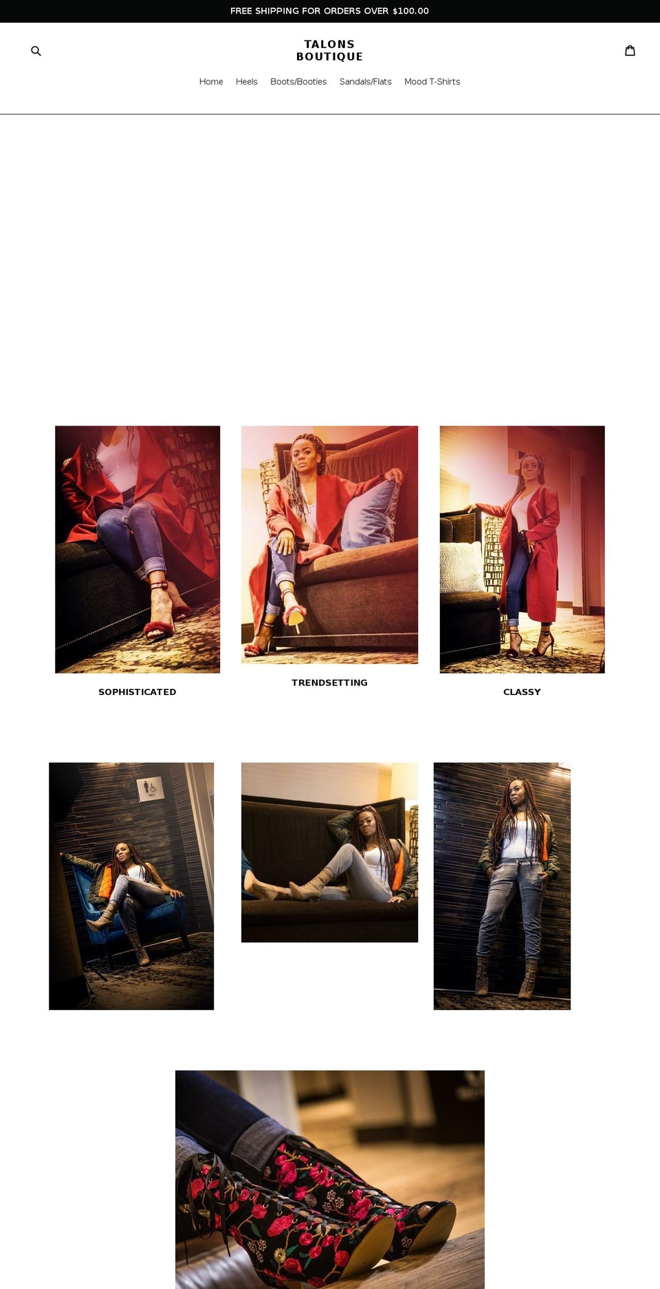talonsboutique.com — Shopify storefront screenshot