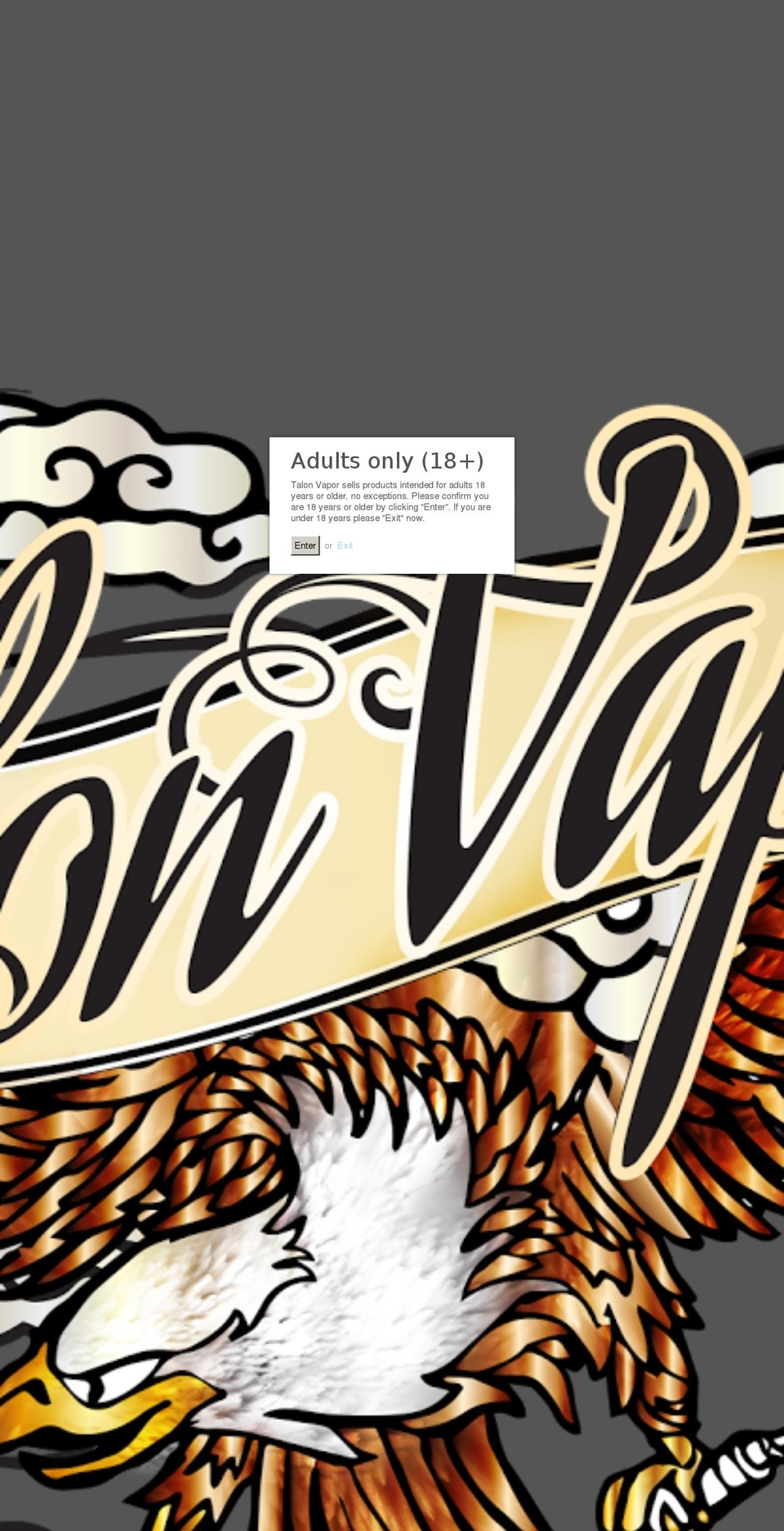 talonvapor.com shopify website screenshot