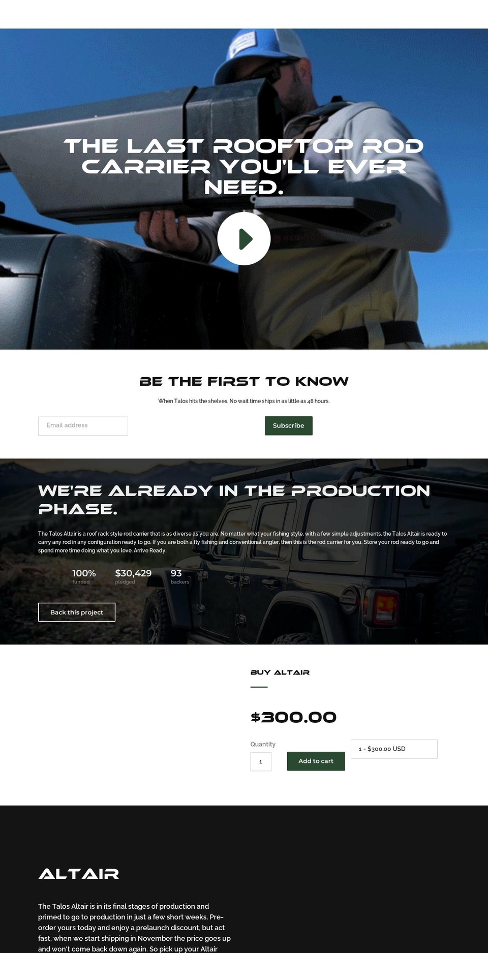 talosoutdoors.com shopify website screenshot