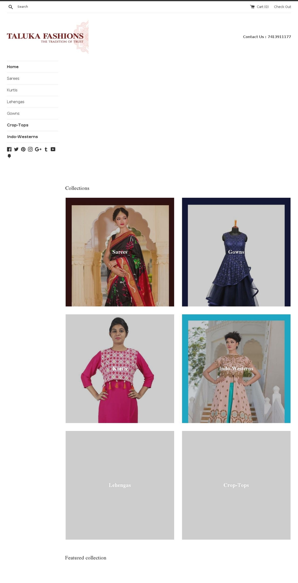 talukafashions.com — Shopify storefront screenshot