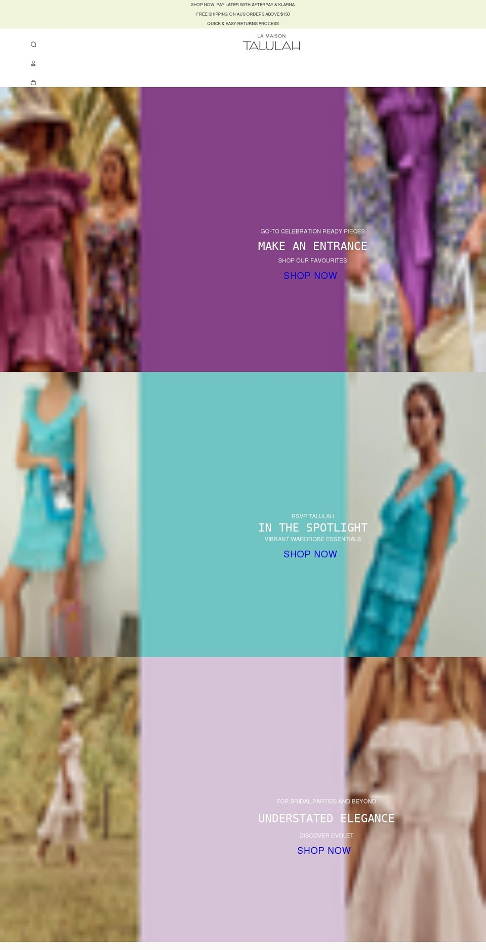 talulah-2.myshopify.com — Shopify storefront screenshot