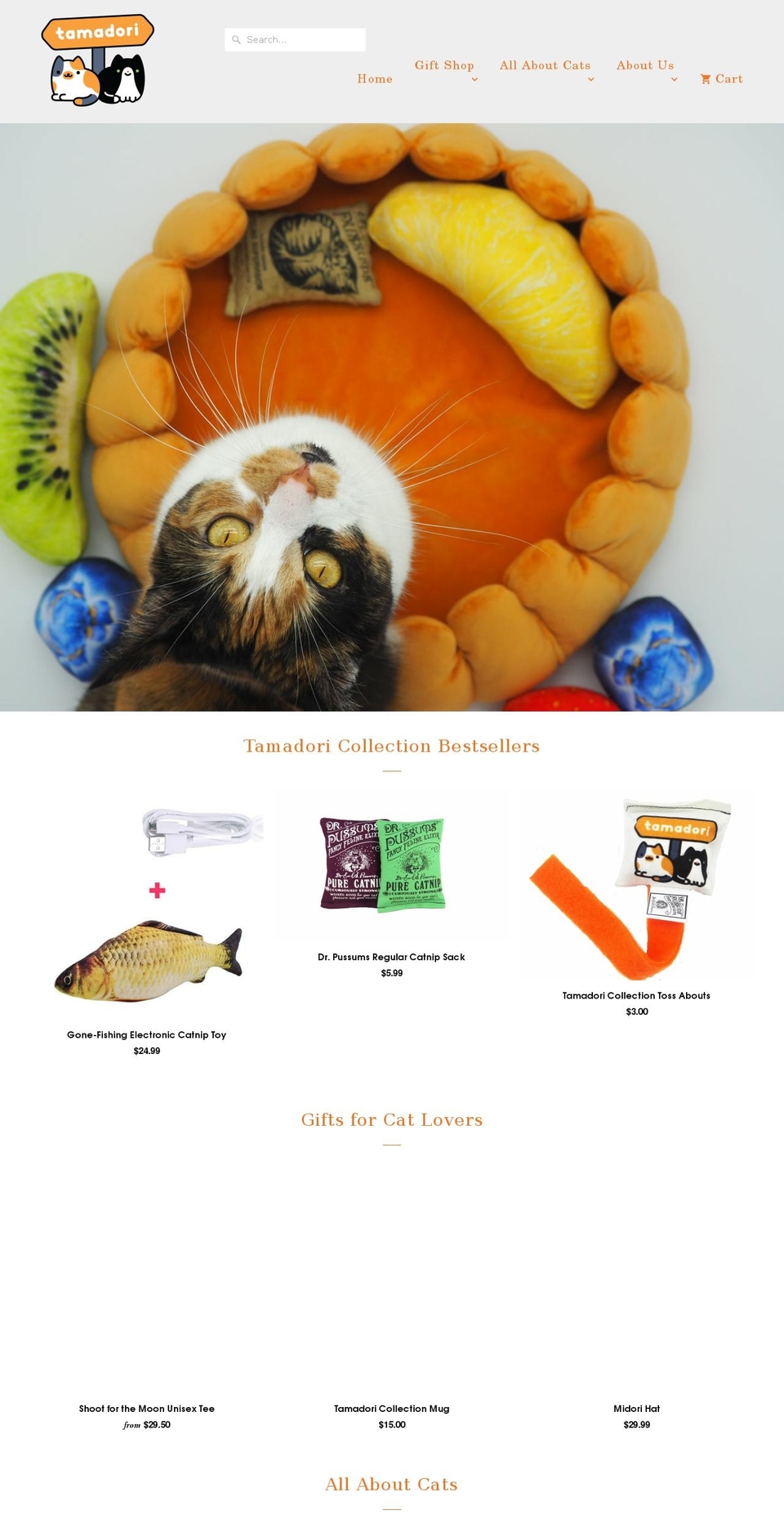 tamadoricollection.com shopify website screenshot