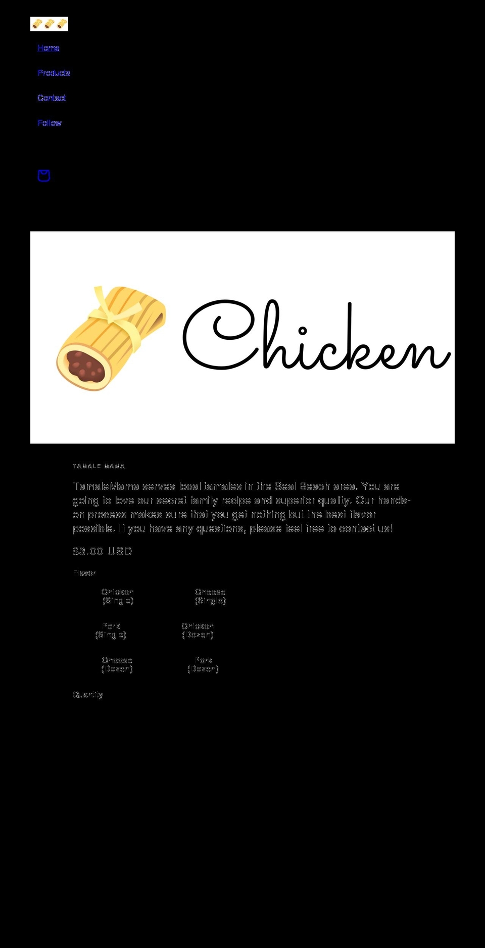 tamalemama.com shopify website screenshot