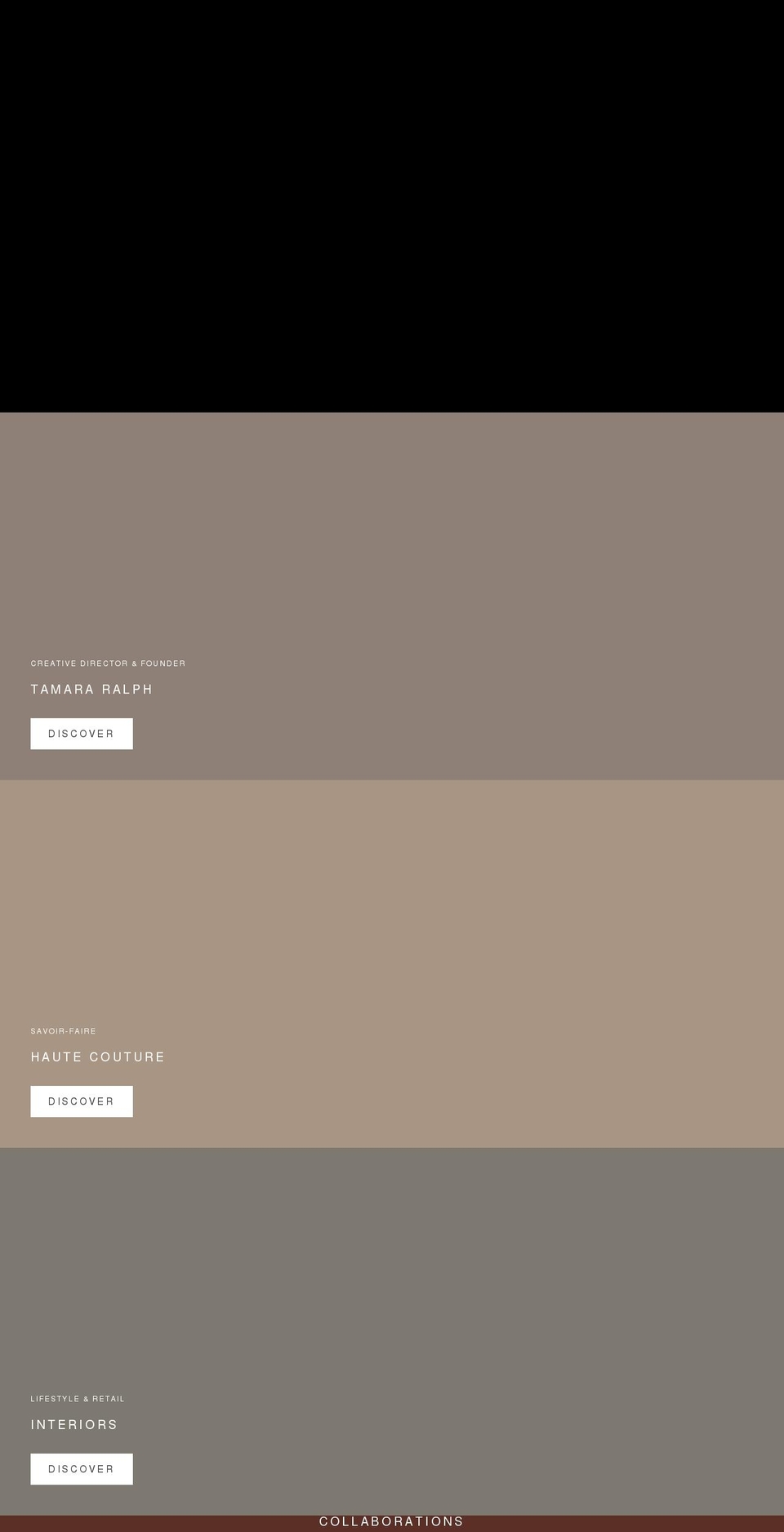 tamararalph.com shopify website screenshot