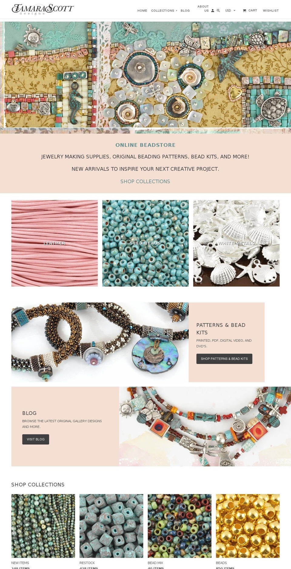 tamarascottdesigns.com shopify website screenshot