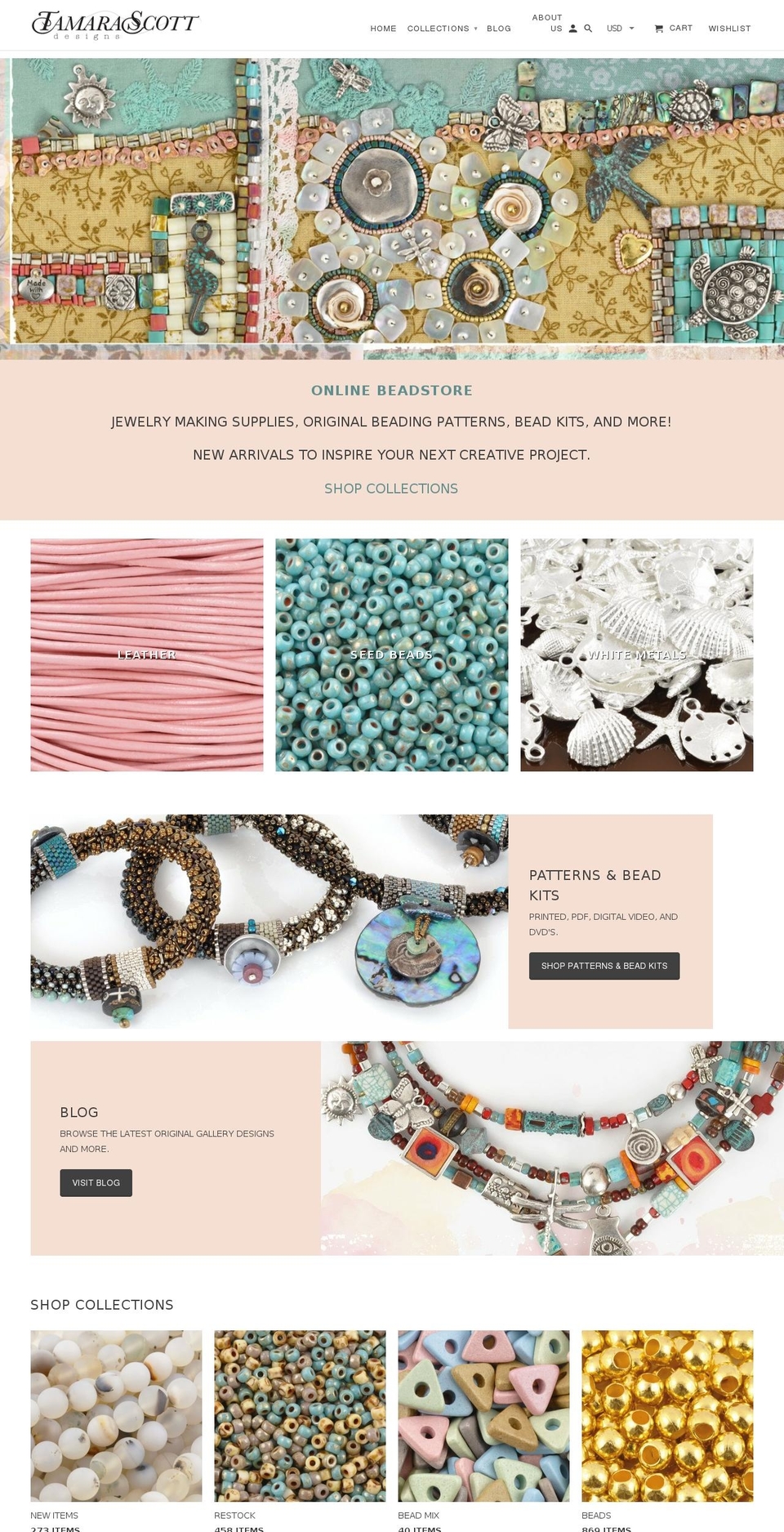 tamarascottdesigns.net shopify website screenshot