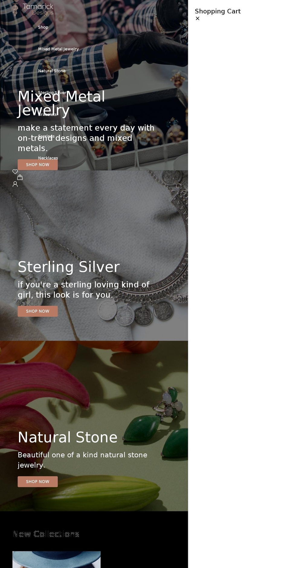tamarickdesigns.com — Shopify storefront screenshot