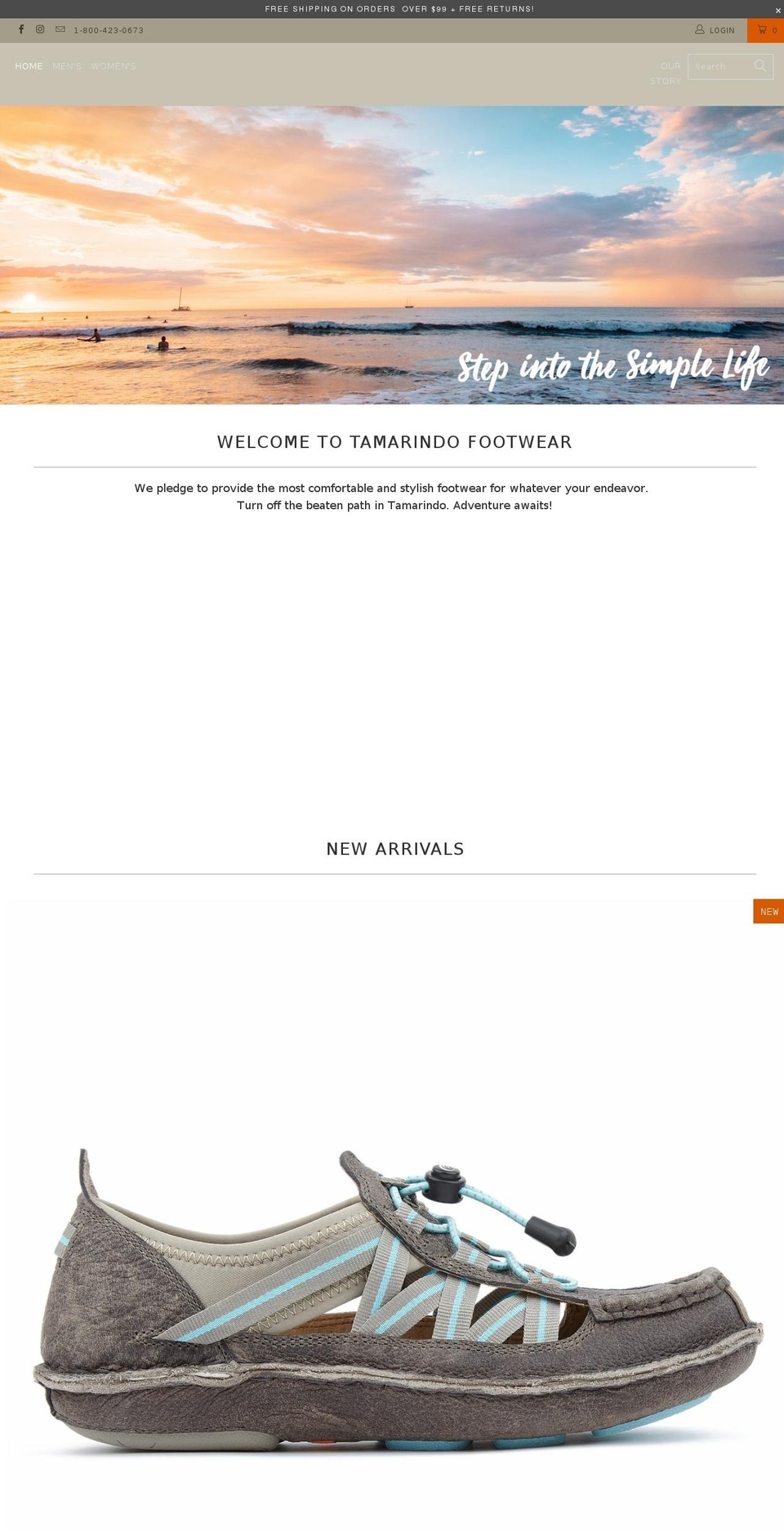 tamarindofootwear.com — Shopify storefront screenshot