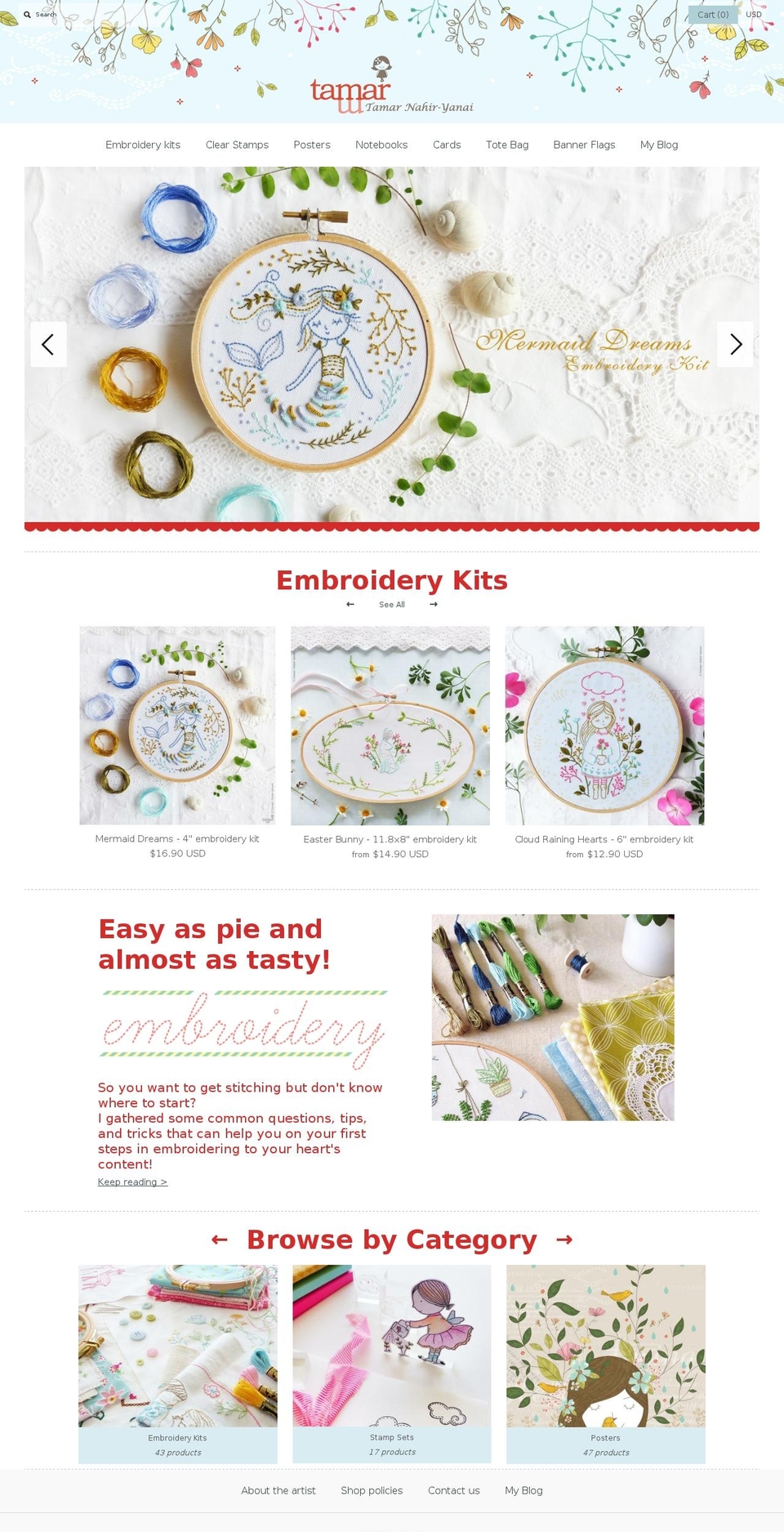 tamarny.com shopify website screenshot