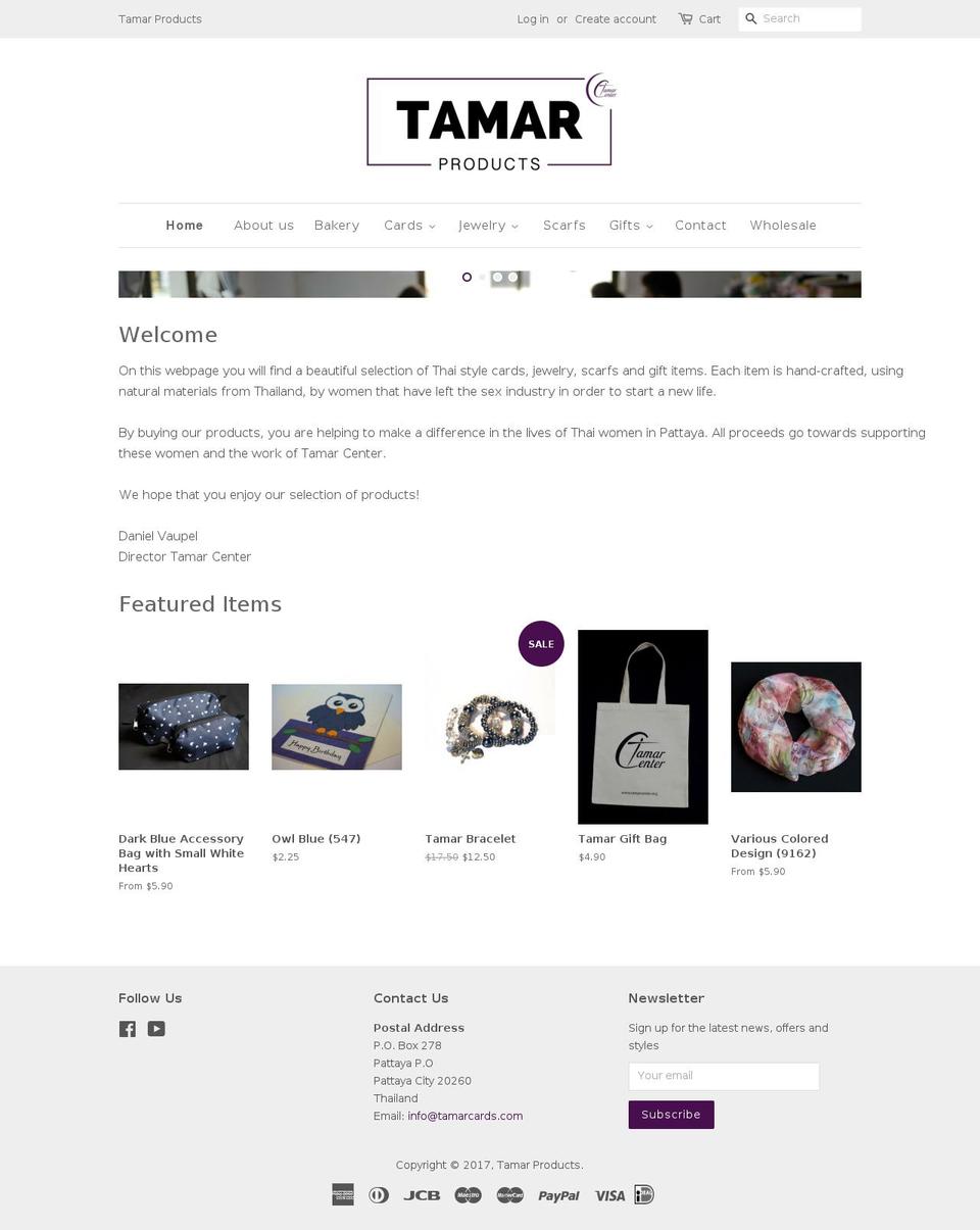 tamarproducts.com shopify website screenshot
