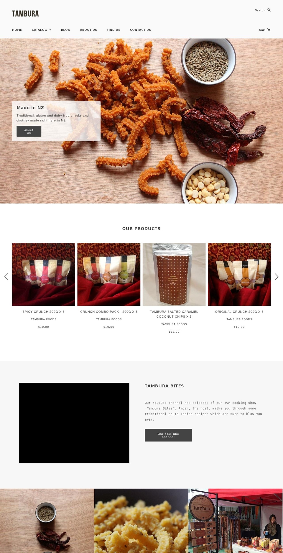 tamburafoods.com — Shopify storefront screenshot
