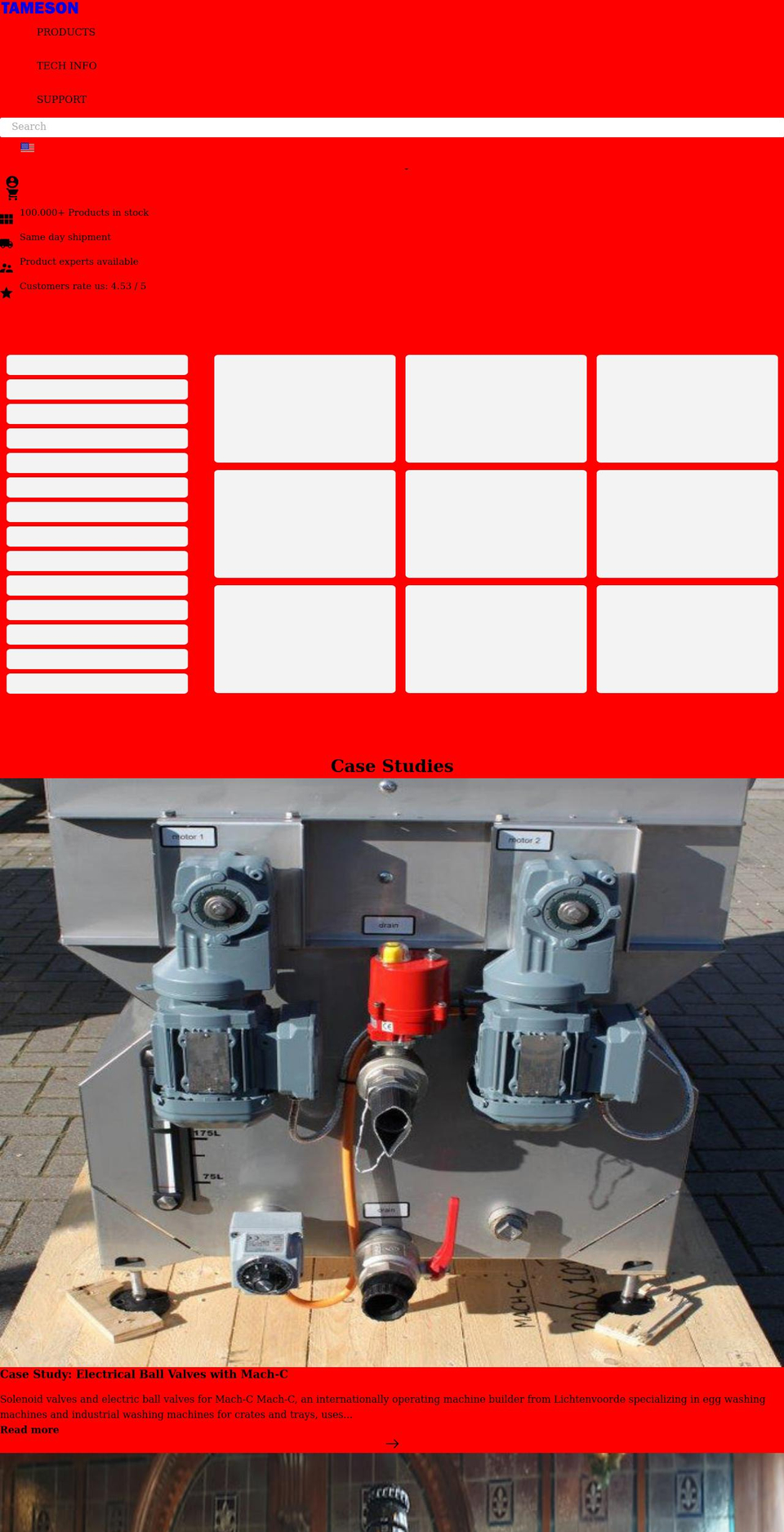 tameson.com shopify website screenshot