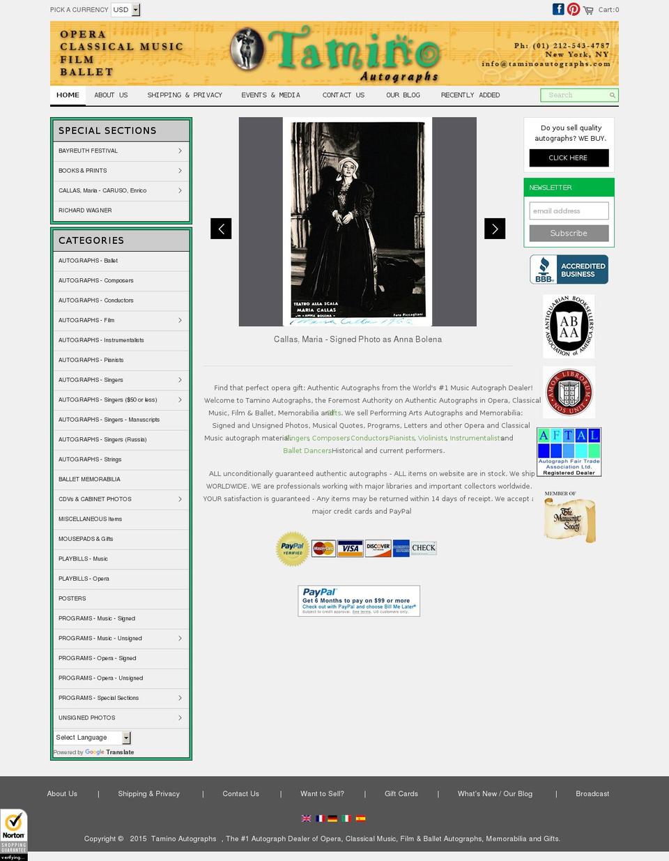 Operacollectors - v2.5.1 ( 23-3) Shopify theme site example taminoautograph.com