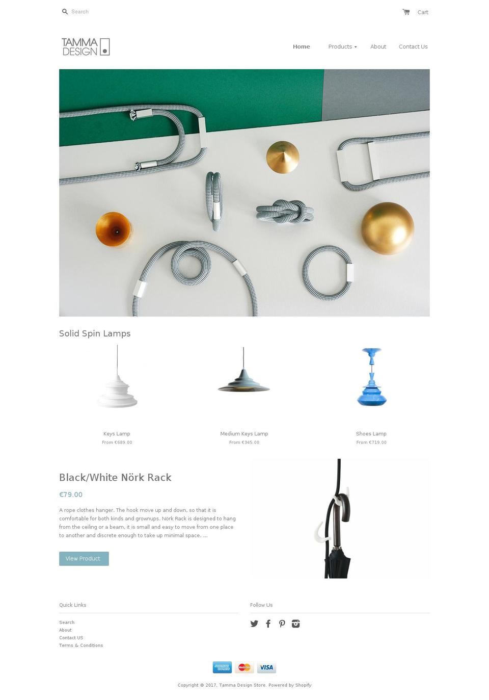 tammadesignshop.com shopify website screenshot