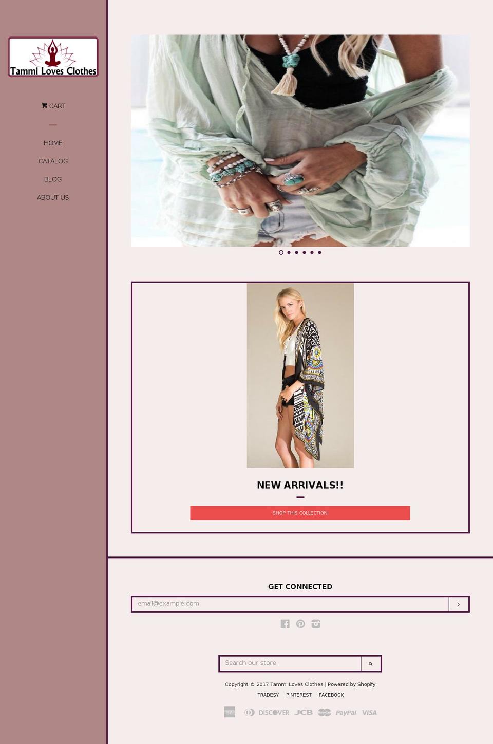 tammilovesclothes.com shopify website screenshot