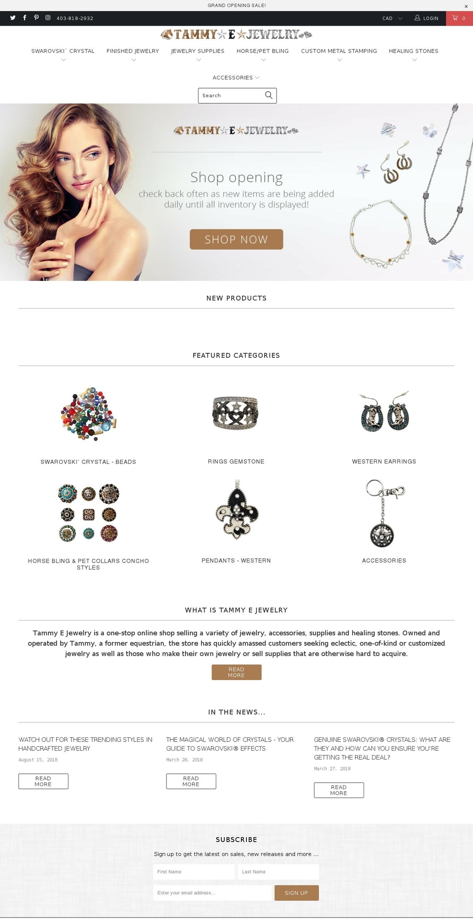 Tammy Shopify theme site example tammyejewelry.com