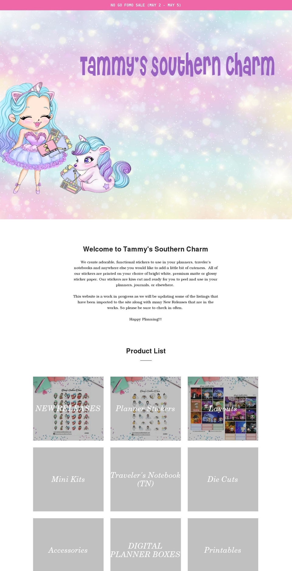 tammyssoutherncharm.com — Shopify storefront screenshot