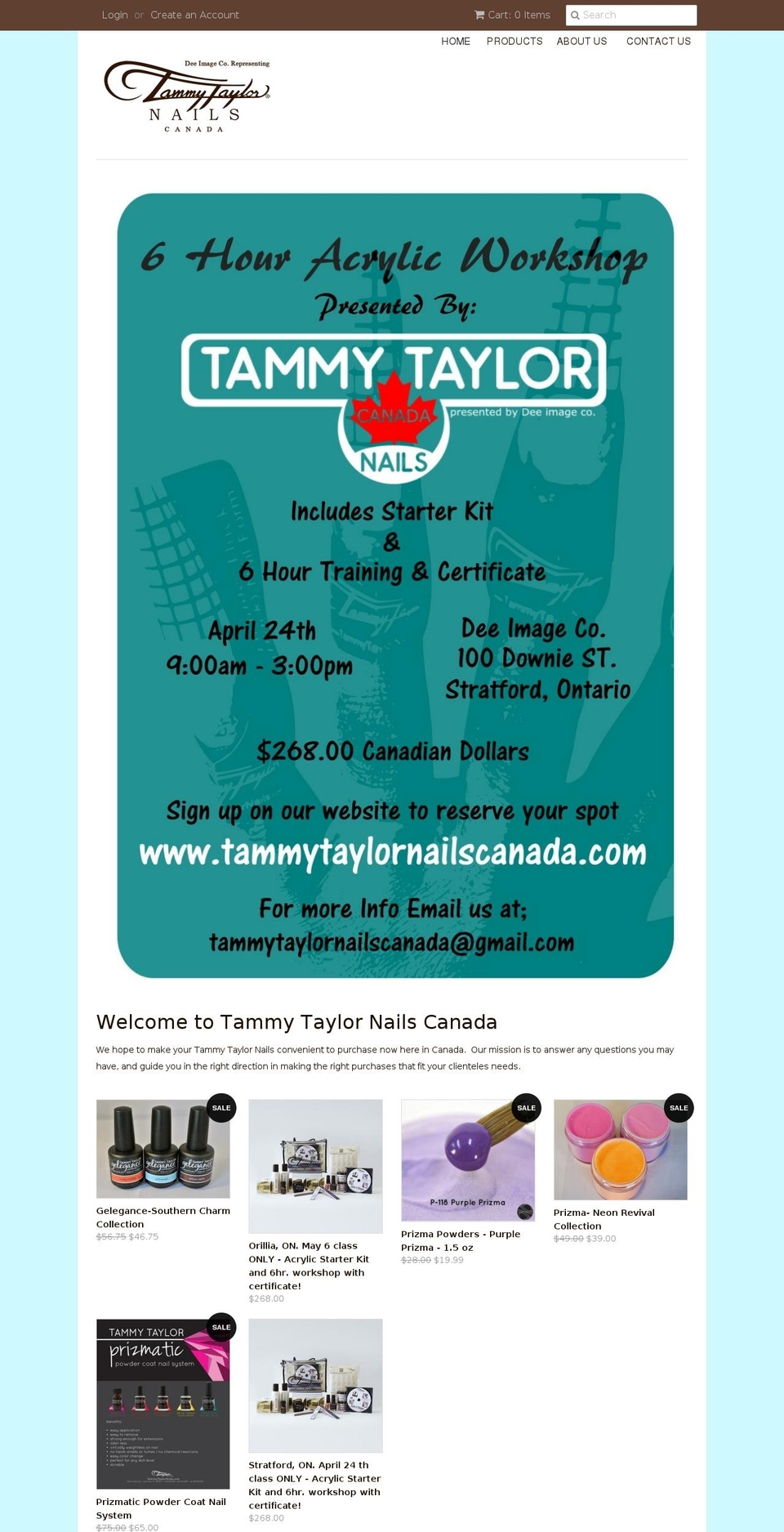 tammytaylornailscanada.com shopify website screenshot