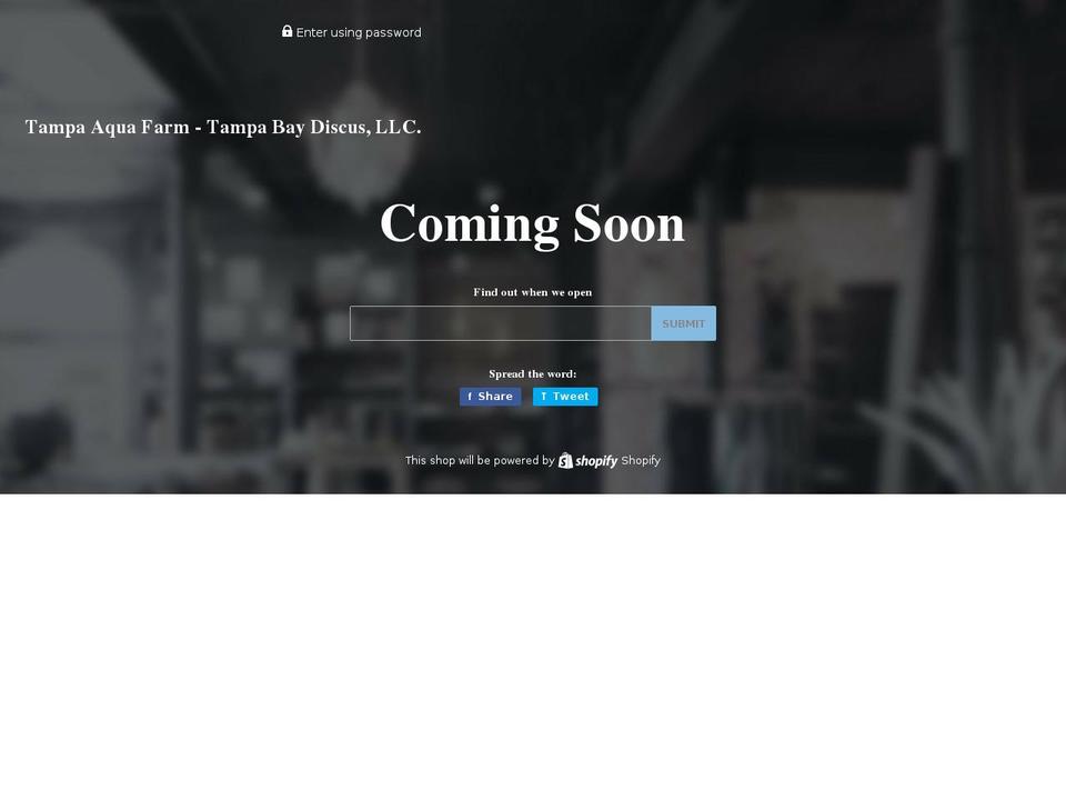 tampaaquafarm.com — Shopify storefront screenshot