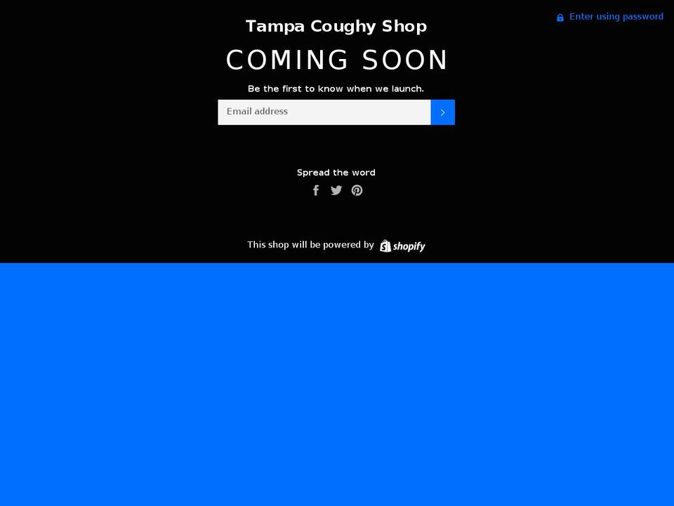 tampacoughyshop.com — Shopify storefront screenshot