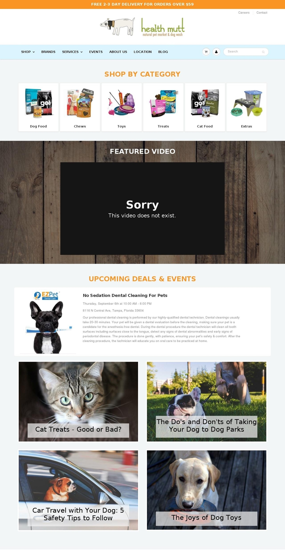 Nucleus Shopify theme site example tampahealthmutt.com