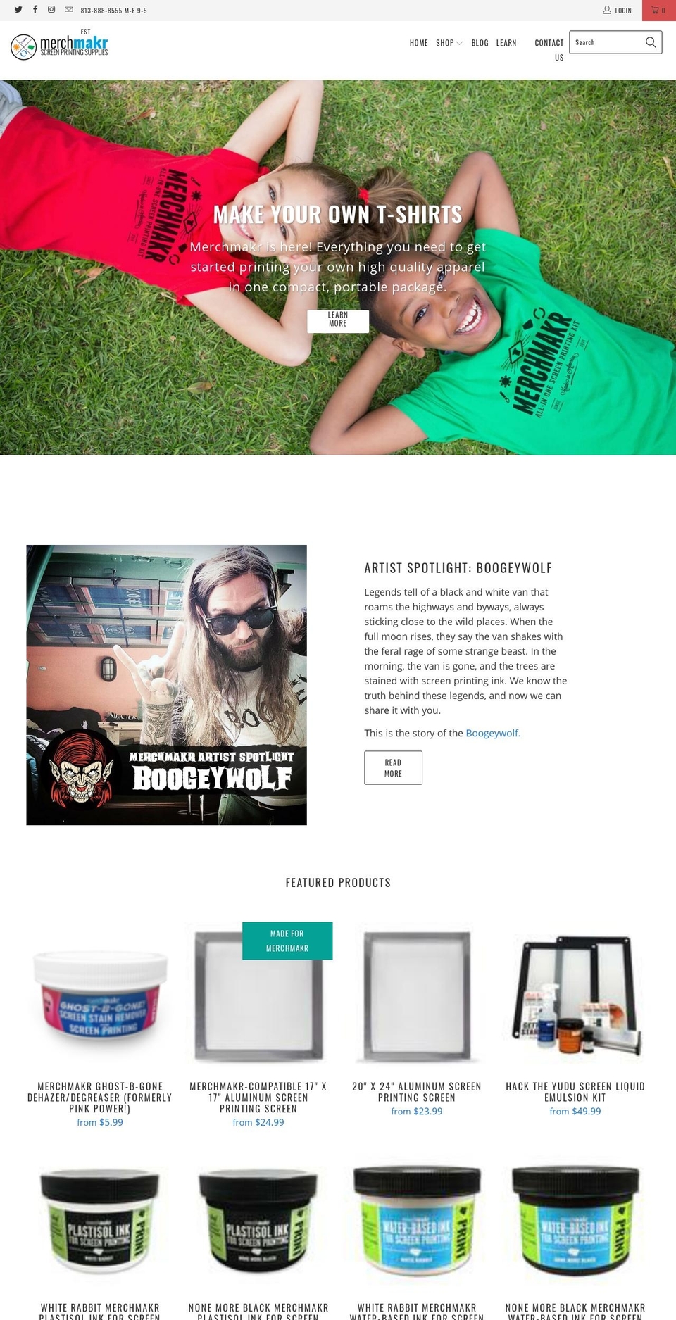 tampascreenprintingsupply.com — Shopify storefront screenshot